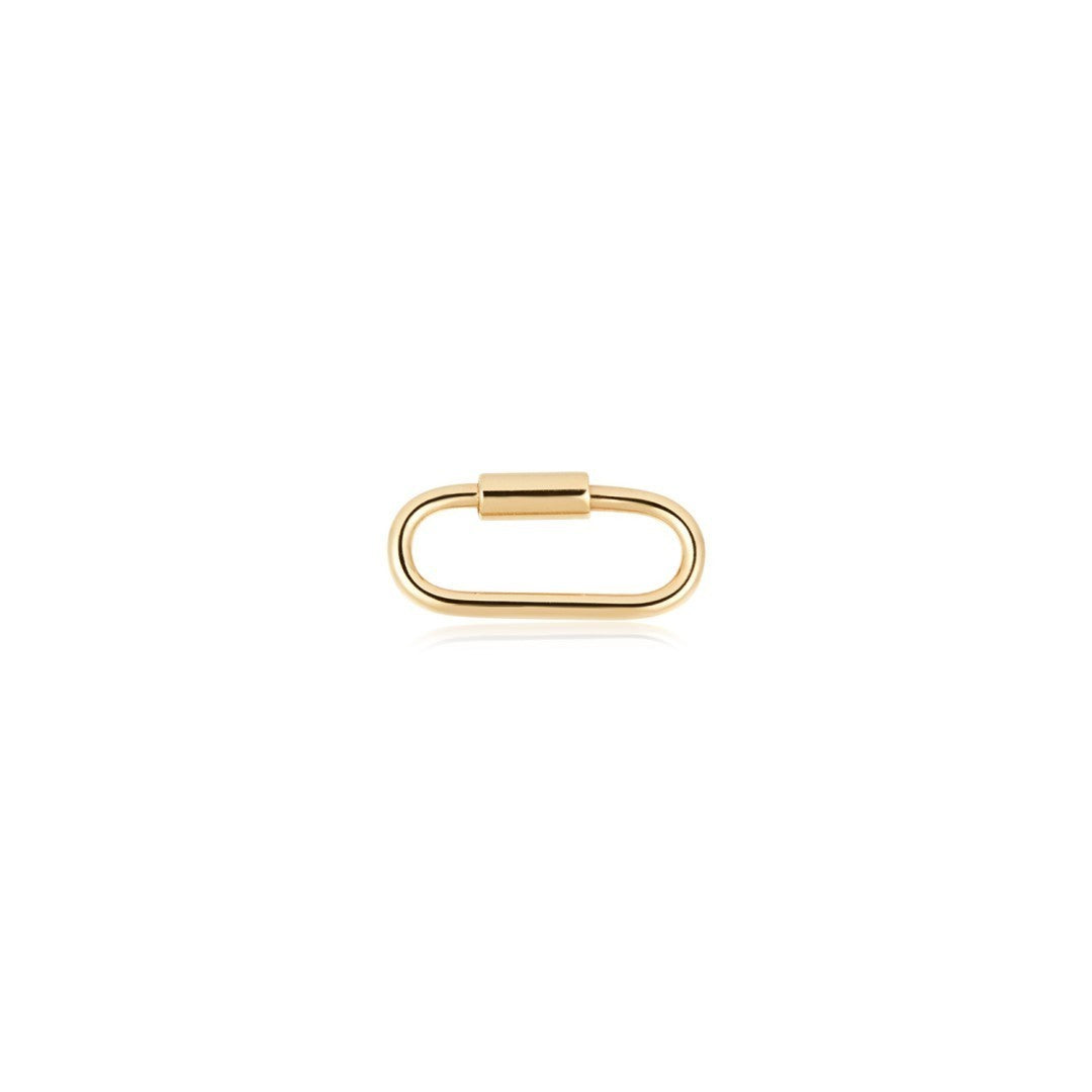 Gold Oval Gold Link Clasp