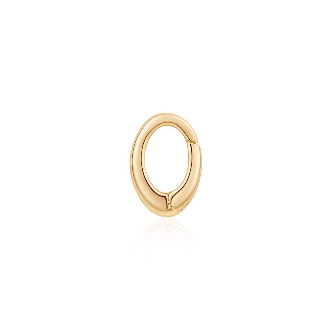 Gold Oval Gold Locking Ring Clasp