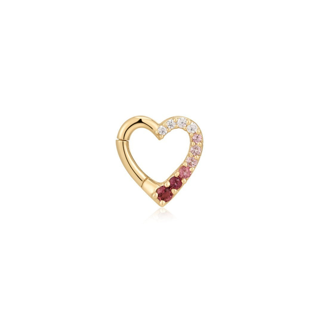 Heart-Shaped Tourmaline & Diamond Connector Charm