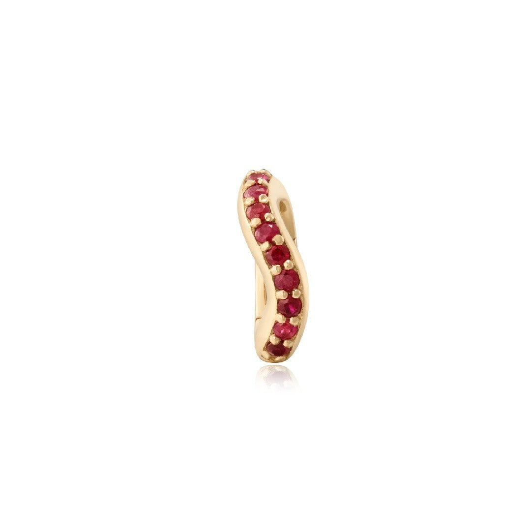 Natural Ruby Openable Charm Clasp