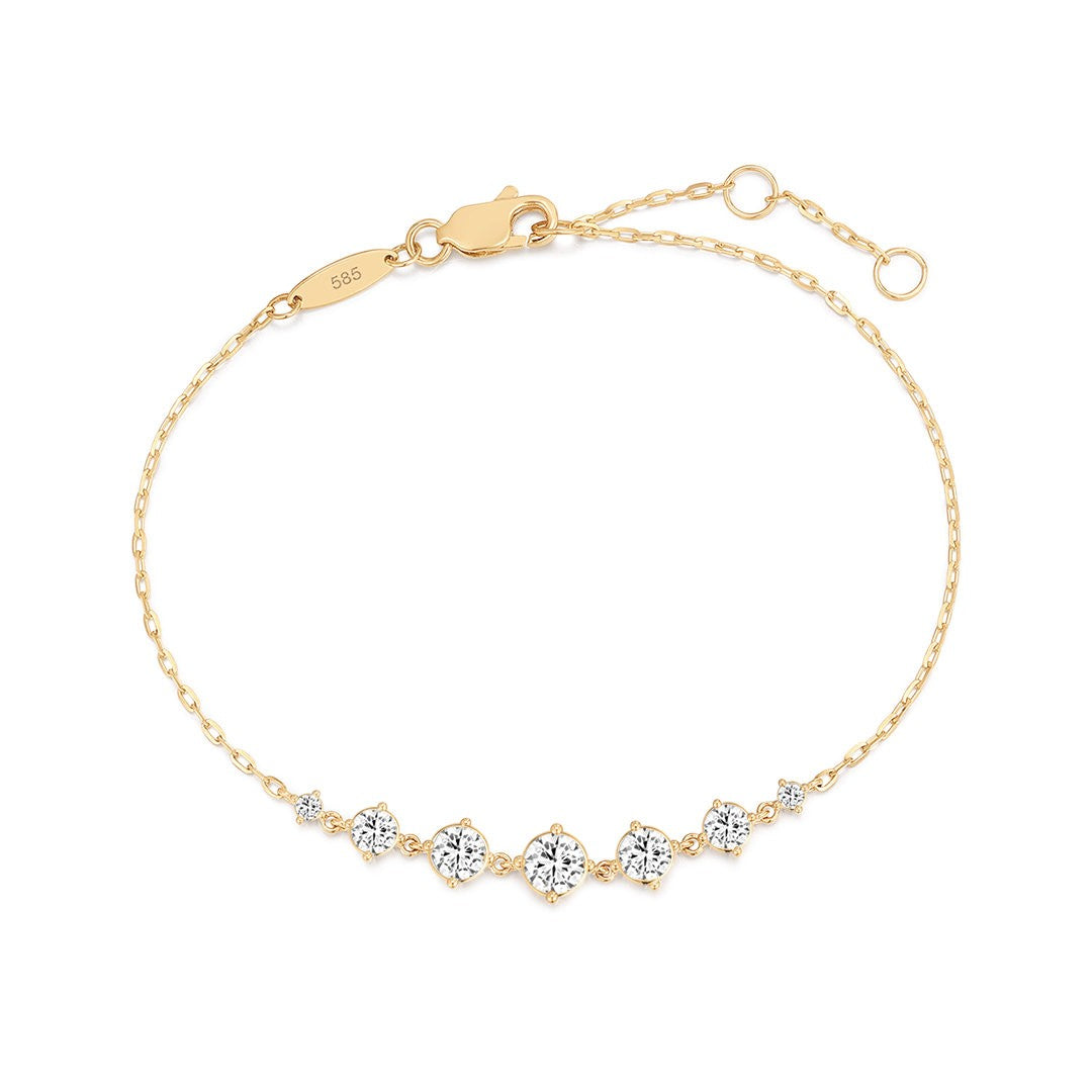 Round Lab-Grown Diamond Line Bracelet
