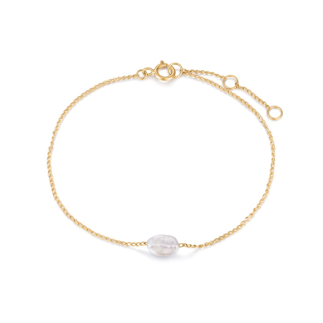 Single Pearl Chain Bracelet