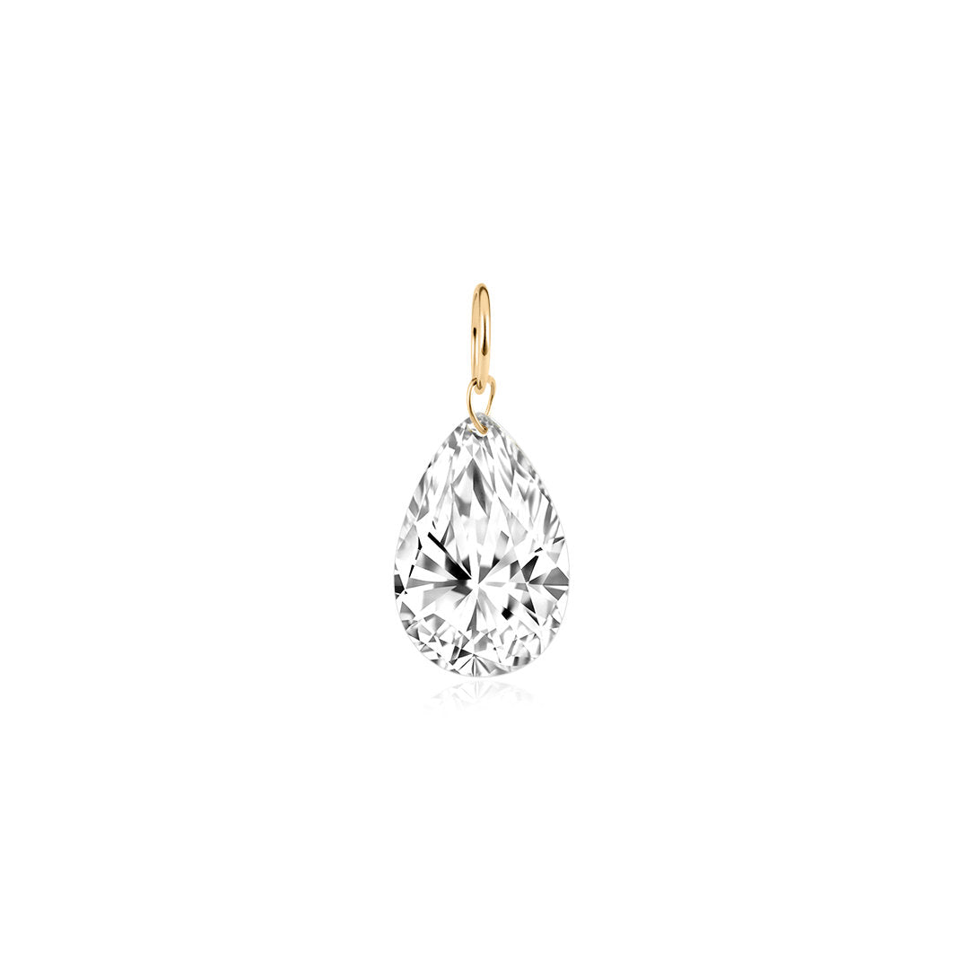 Floating Pear Lab-Grown Diamond Charm