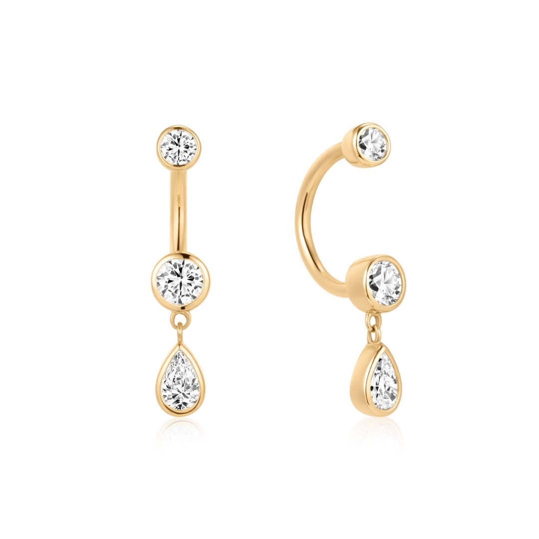 Pear Lab-Grown Diamond Drop Barbell Piercing
