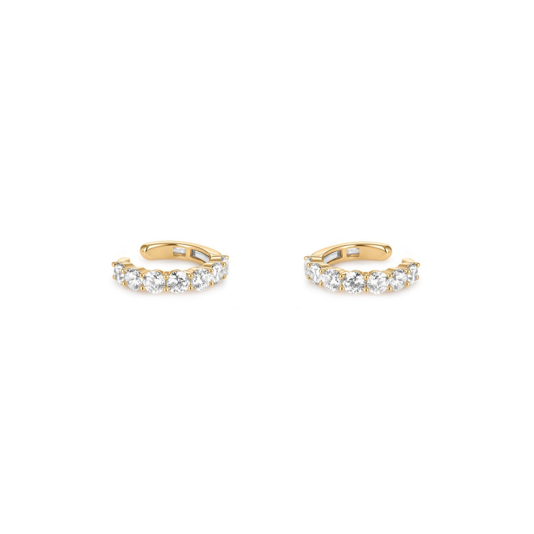 Large Round Lab-Grown Diamond Ear Cuff