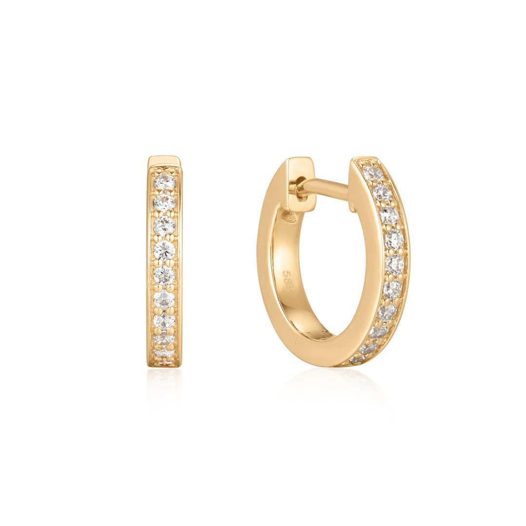 Lab-Grown Diamond Minimal Pavé Huggie Earrings