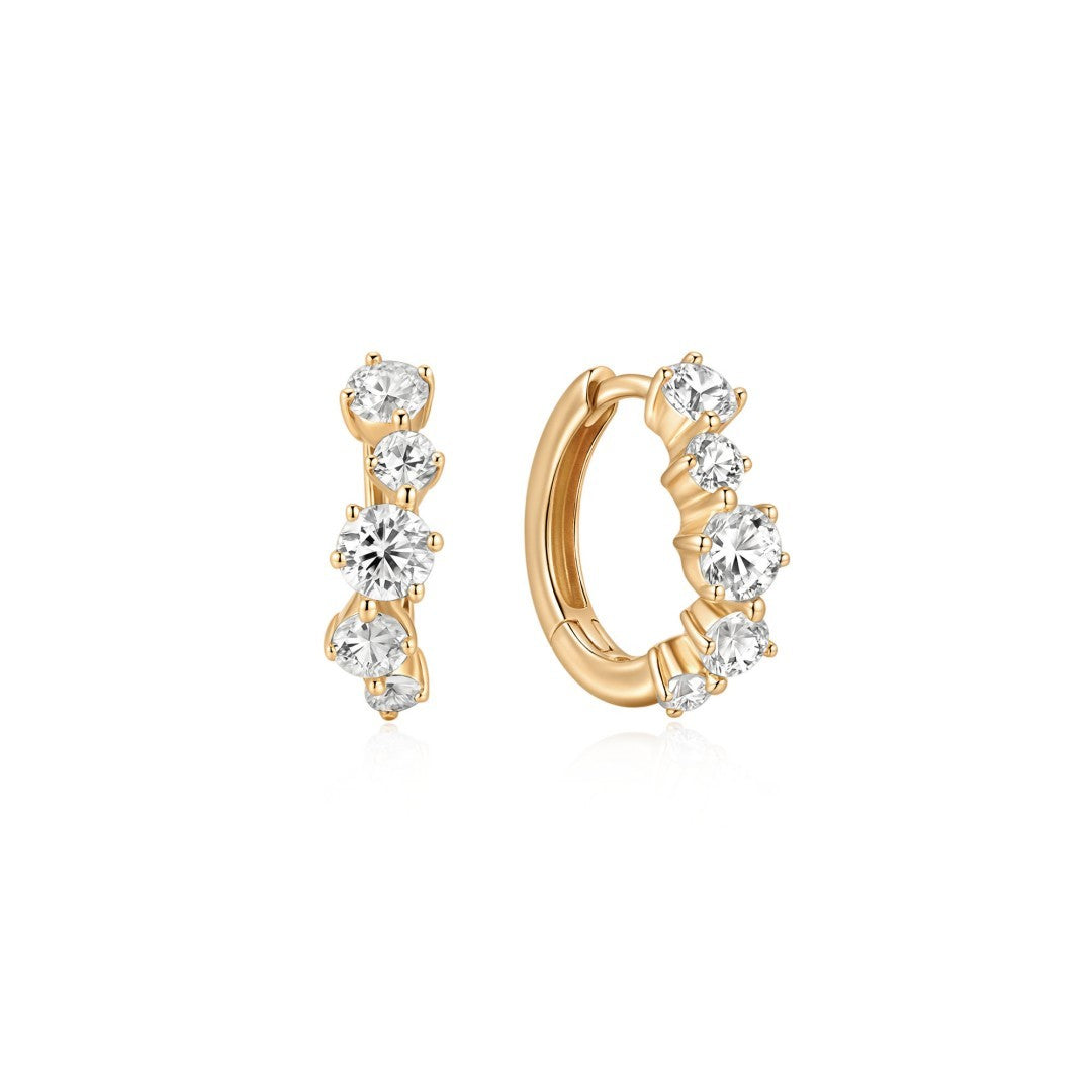 Graduated Lab-Grown Diamond Huggie Earrings