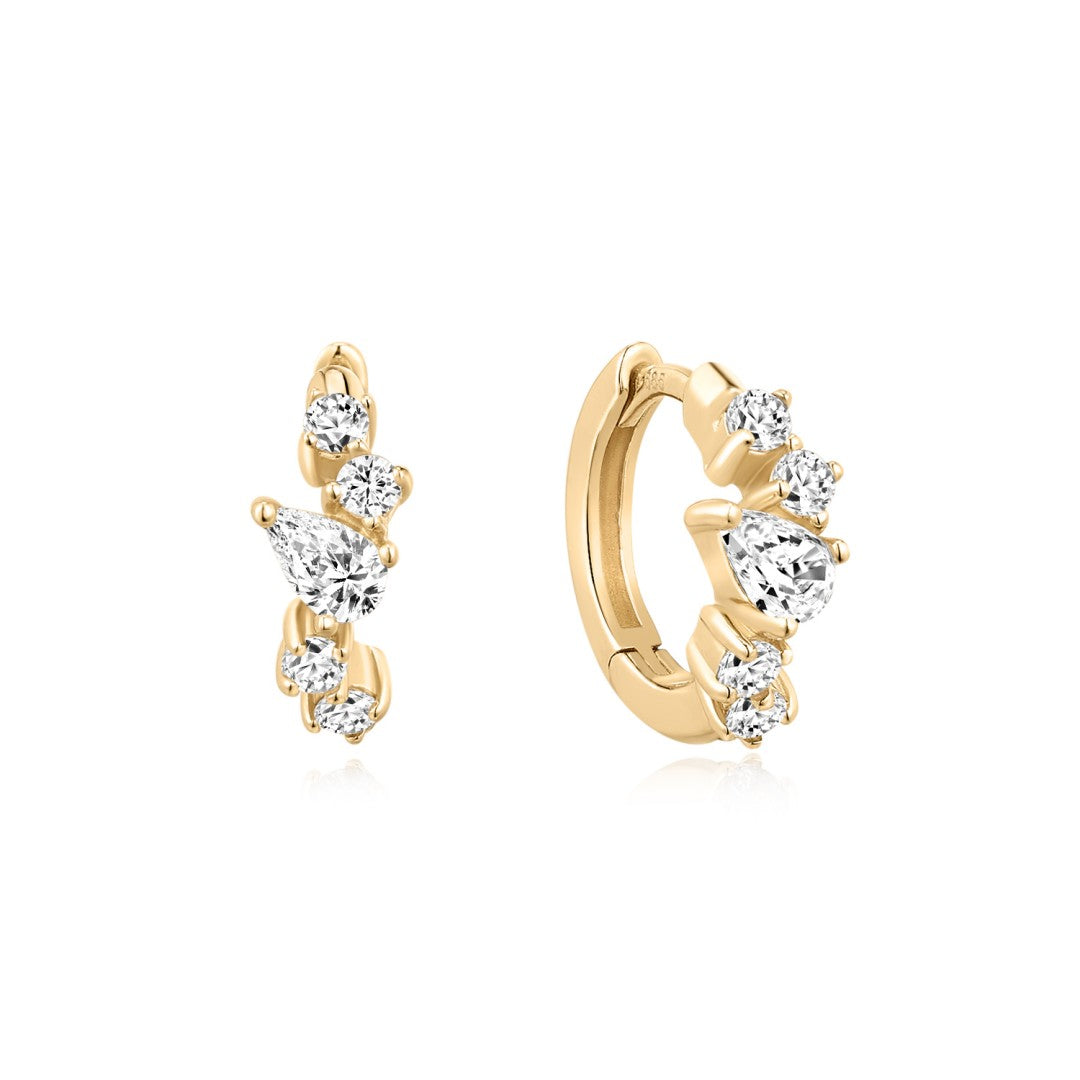 Mixed-Shape Lab-Grown Diamond Huggie Earrings