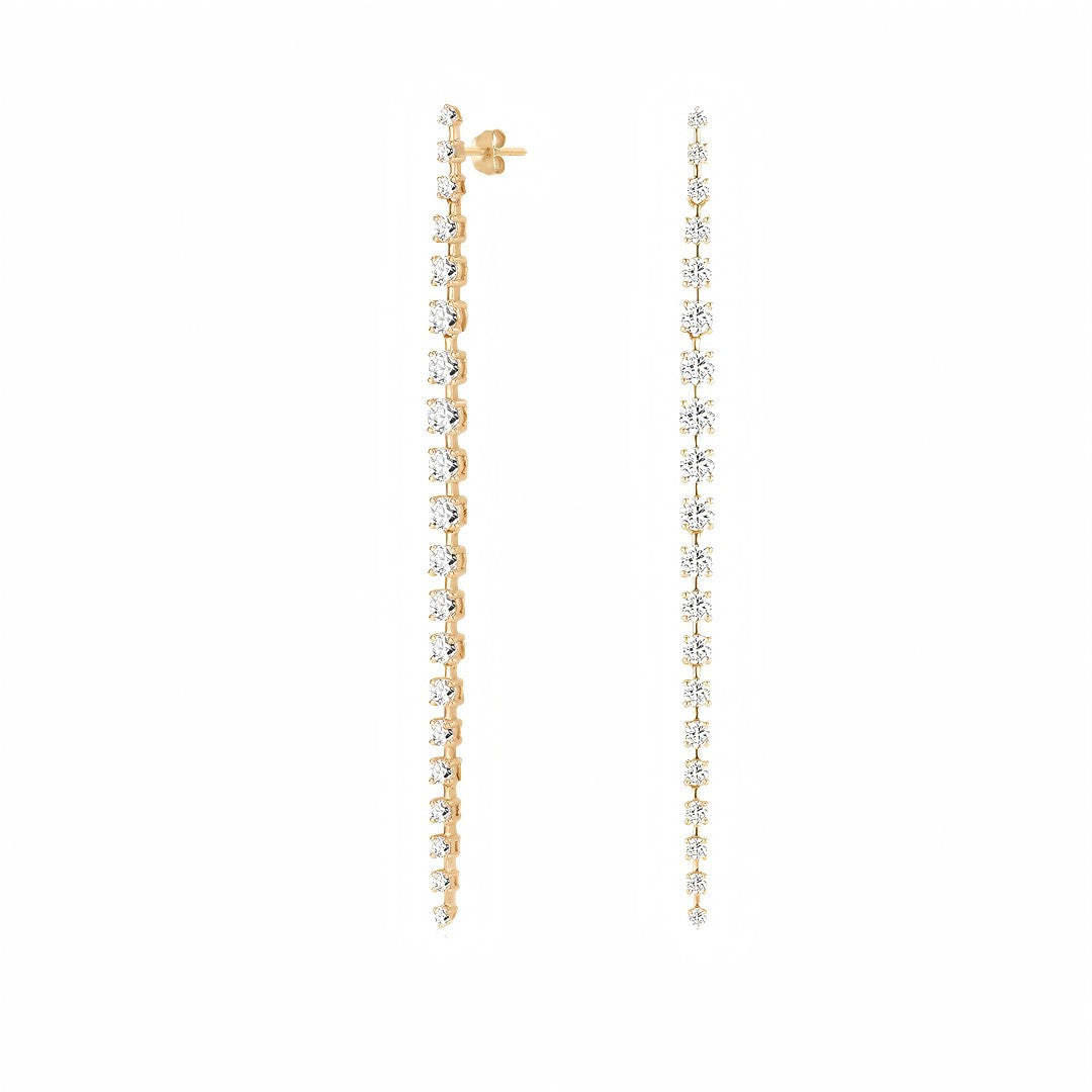 Lab-Grown Diamond Linear Drop Earrings