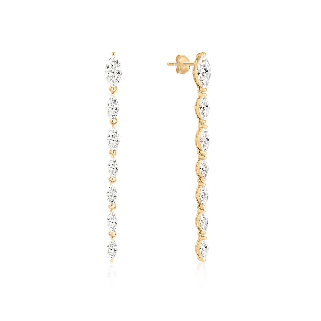 Lab-Grown Diamond Marquise Drop Earrings