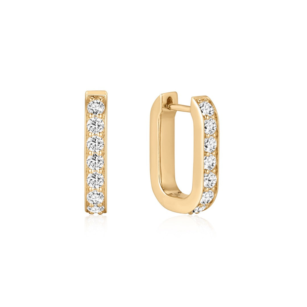 Lab-Grown Diamond Slim Pavé Huggie Earrings