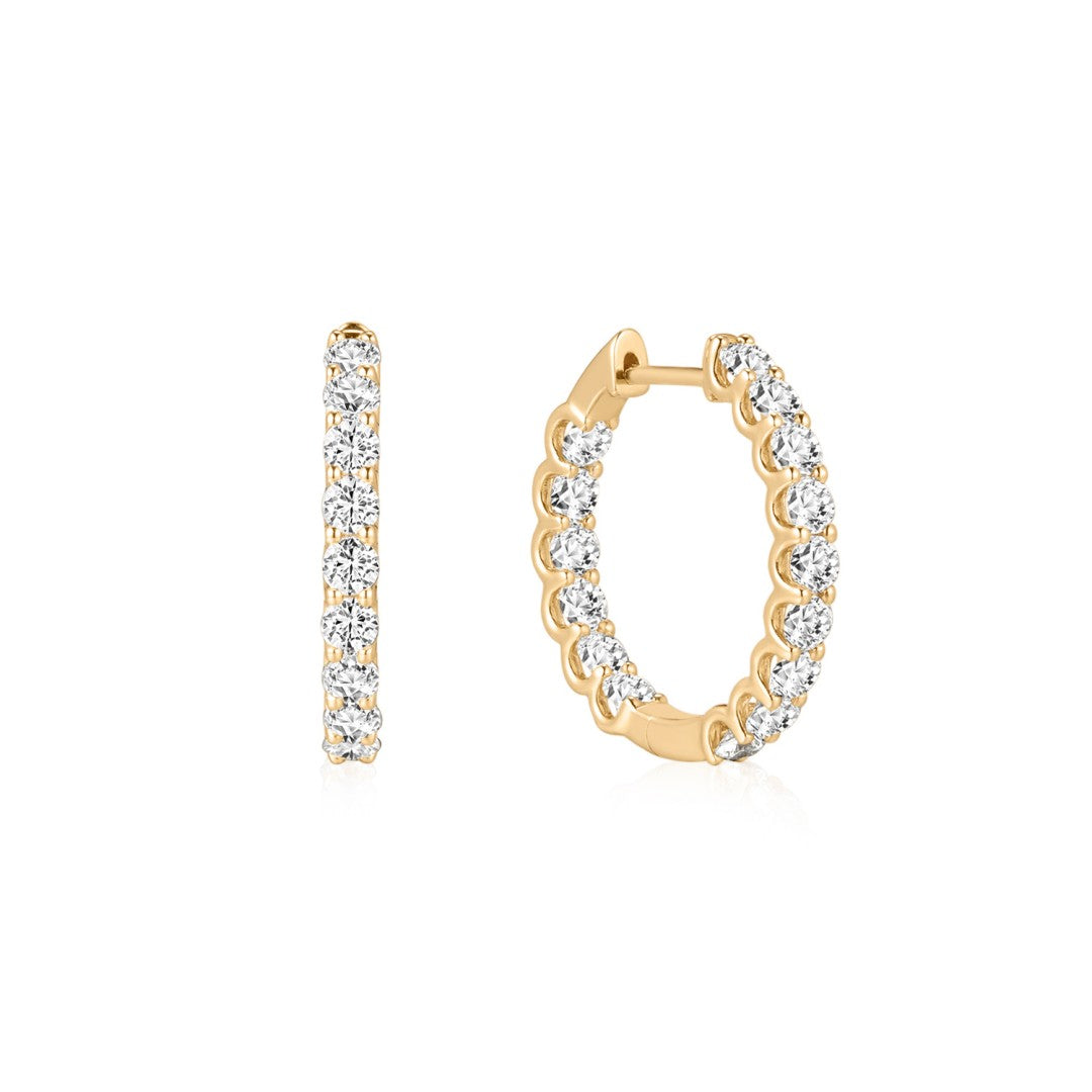 Lab-Grown Diamond Full Pavé Huggie Earrings