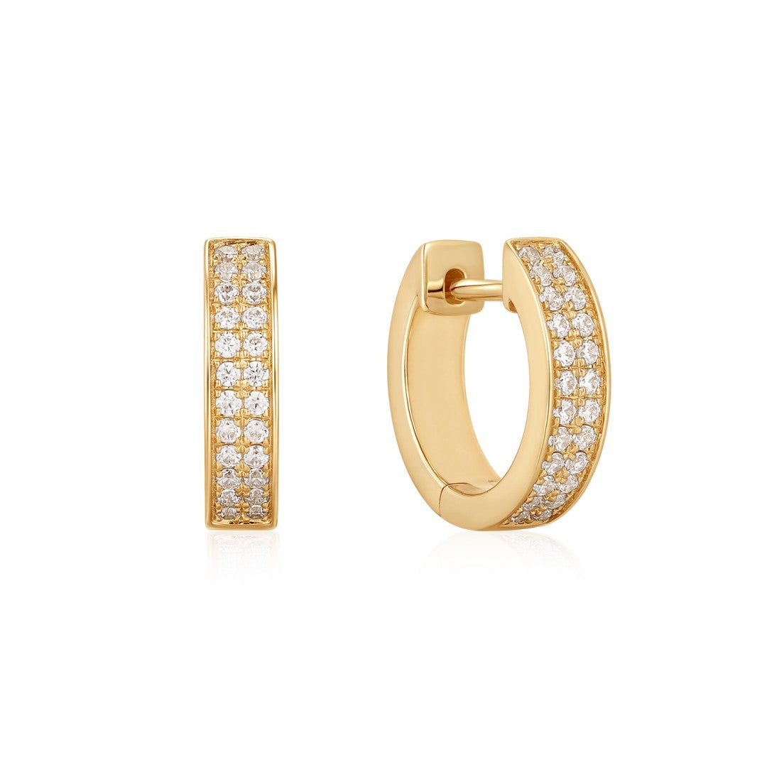 Lab-Grown Diamond Luxe Pavé Huggie Earrings