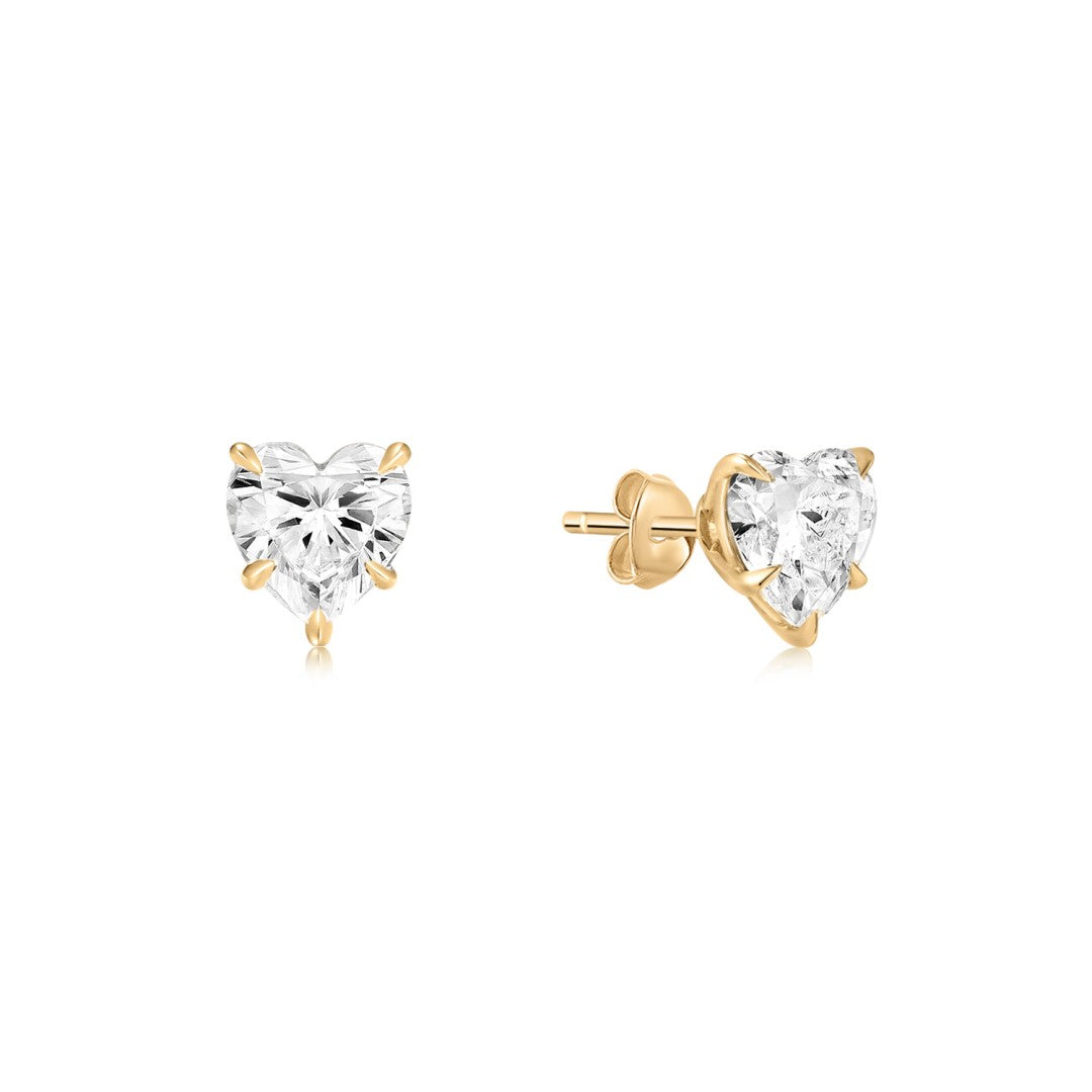 1.8ct Lab-Grown Diamond Heart Stud Earrings