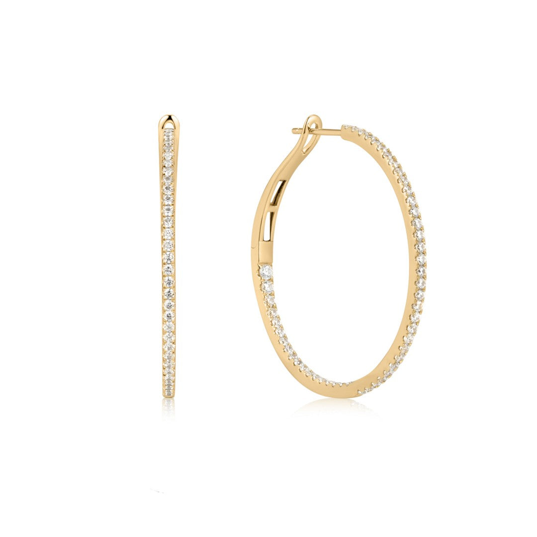 Lab-Grown Diamond Classic Hoop Earring(Medium)