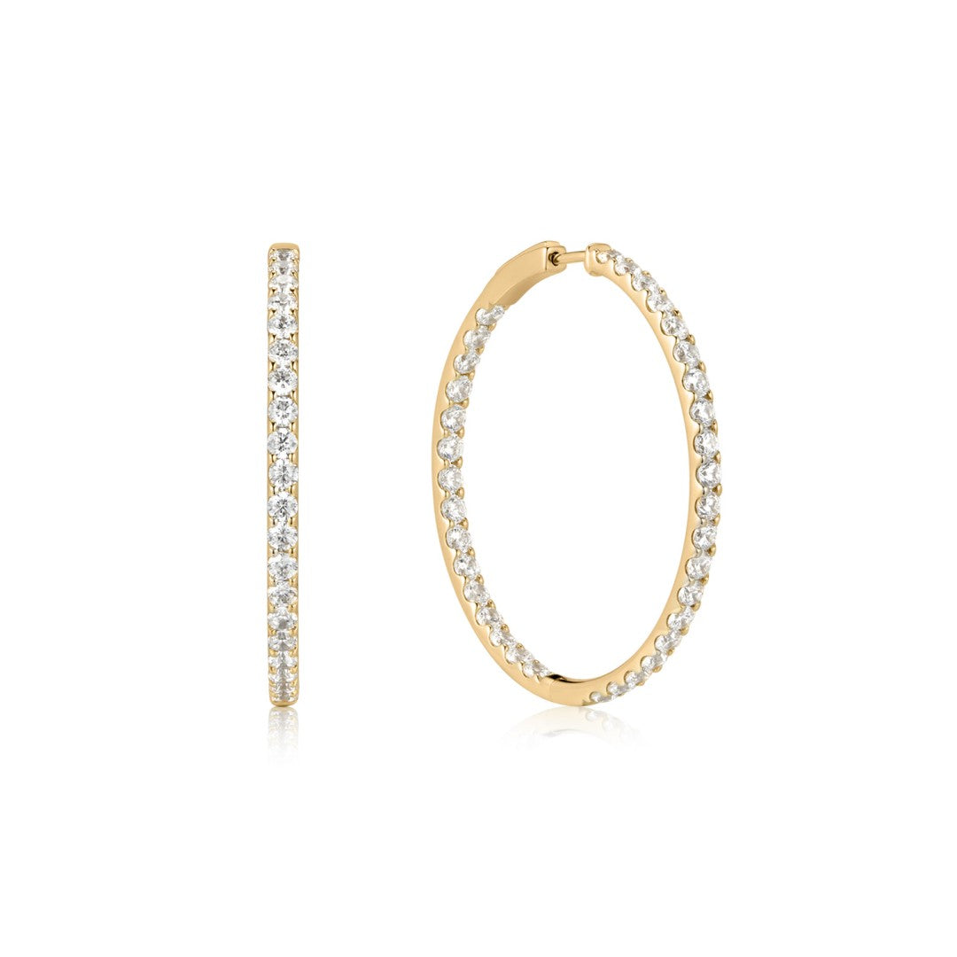 Lab-Grown Diamond Pavé Hoop Earrings
