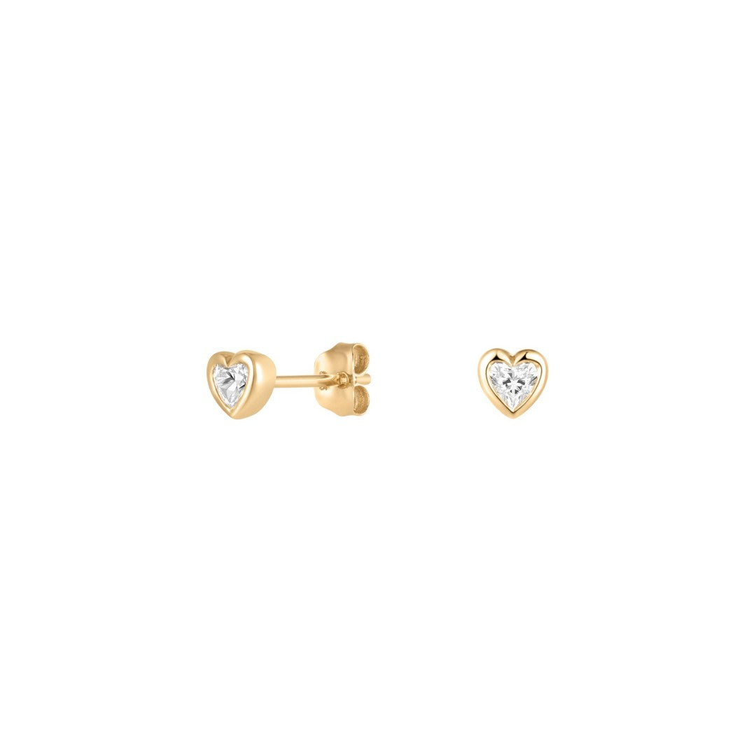 0.34ct Lab-Grown Diamond Heart Stud Earrings