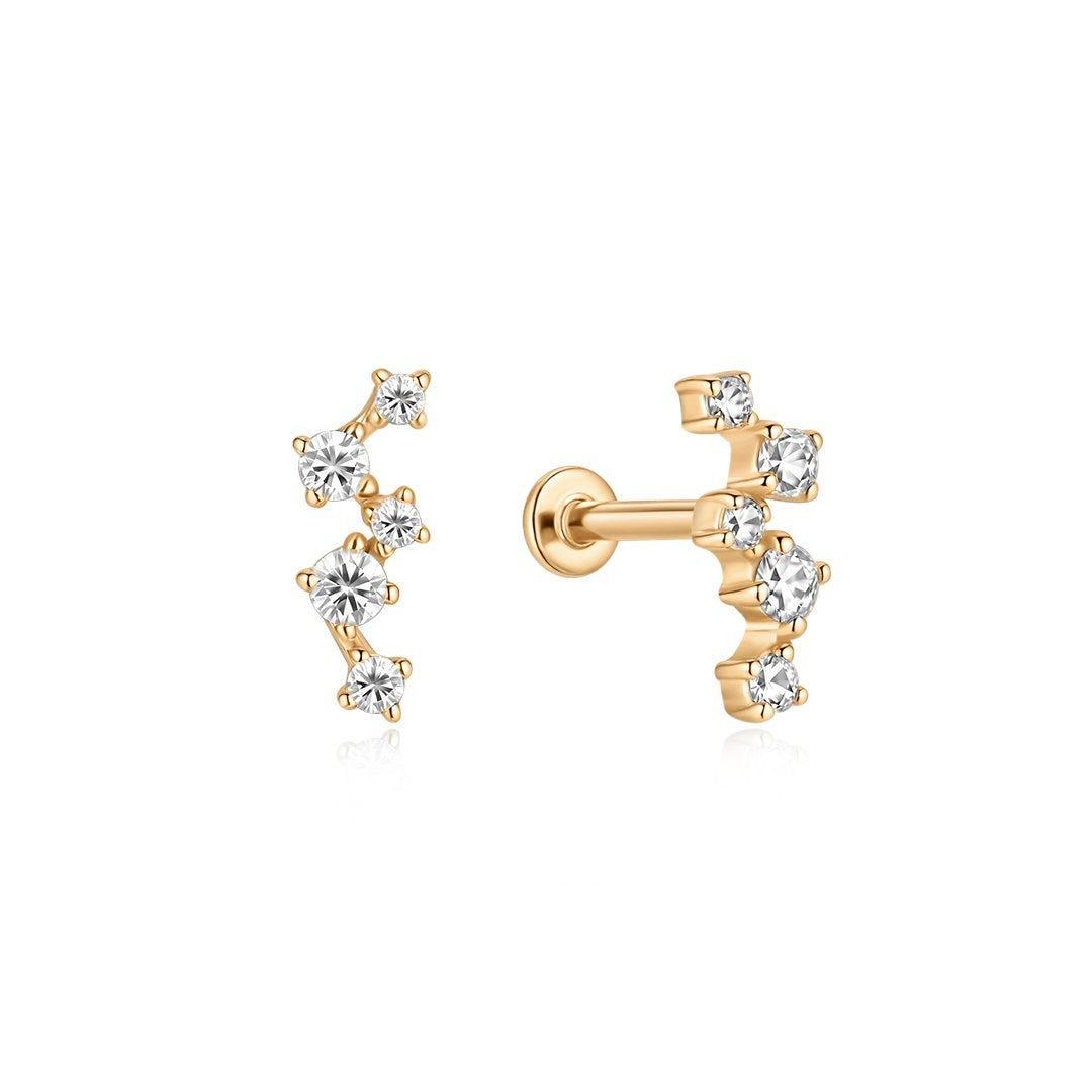 Lab-Grown Diamond Multi-Stone Climber Stud