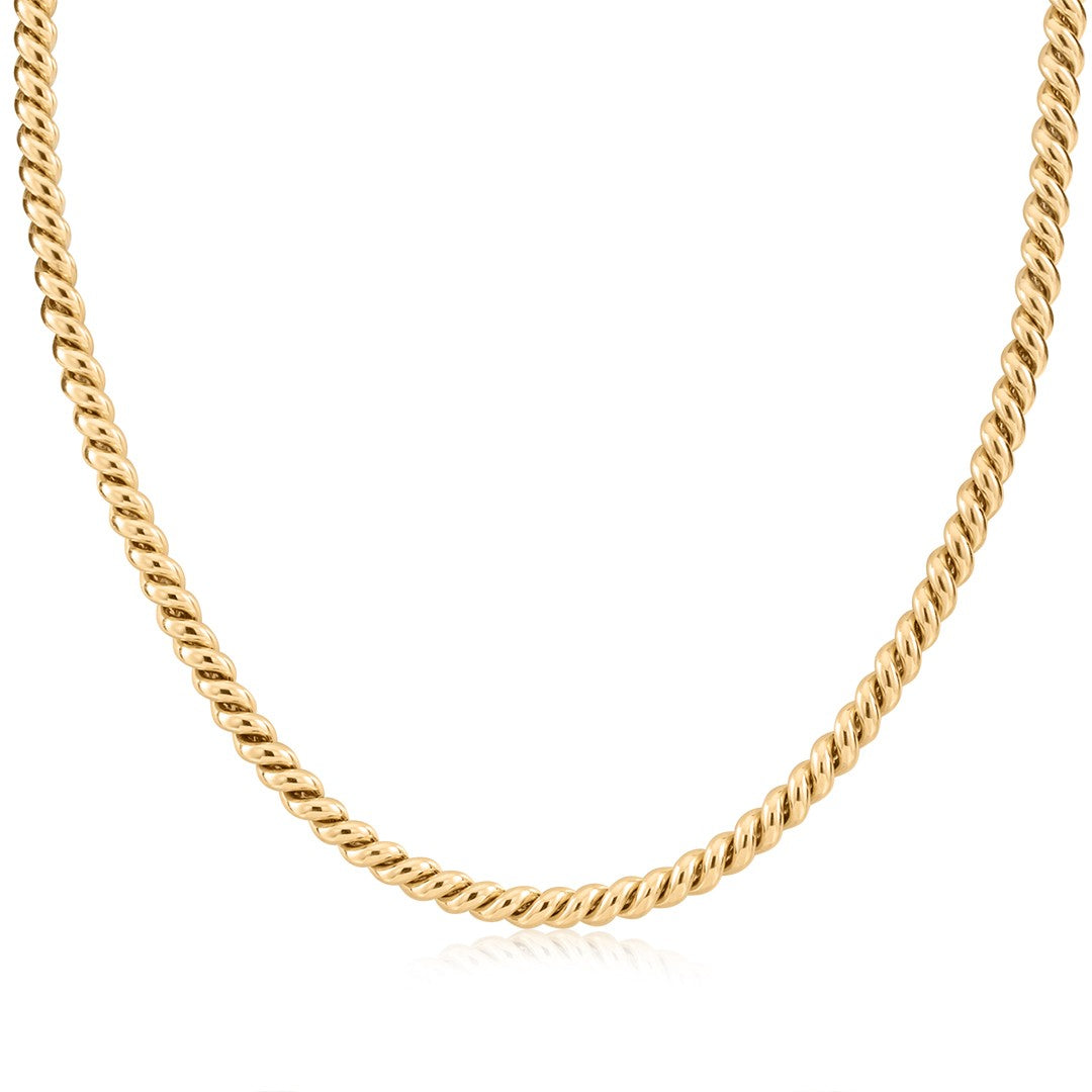 Classic Gold Rope Chain Necklace