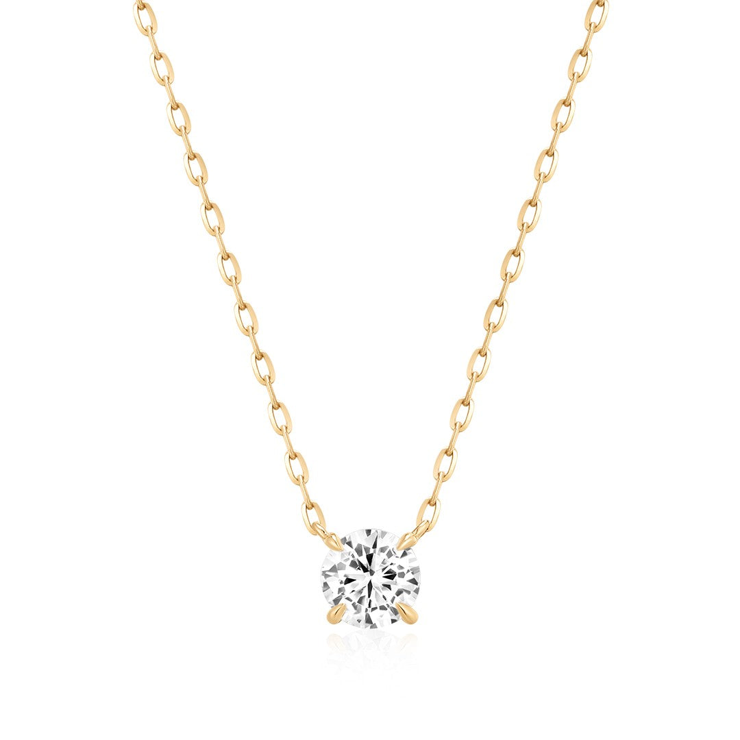 Classic Lab Diamond Solitaire Pendant