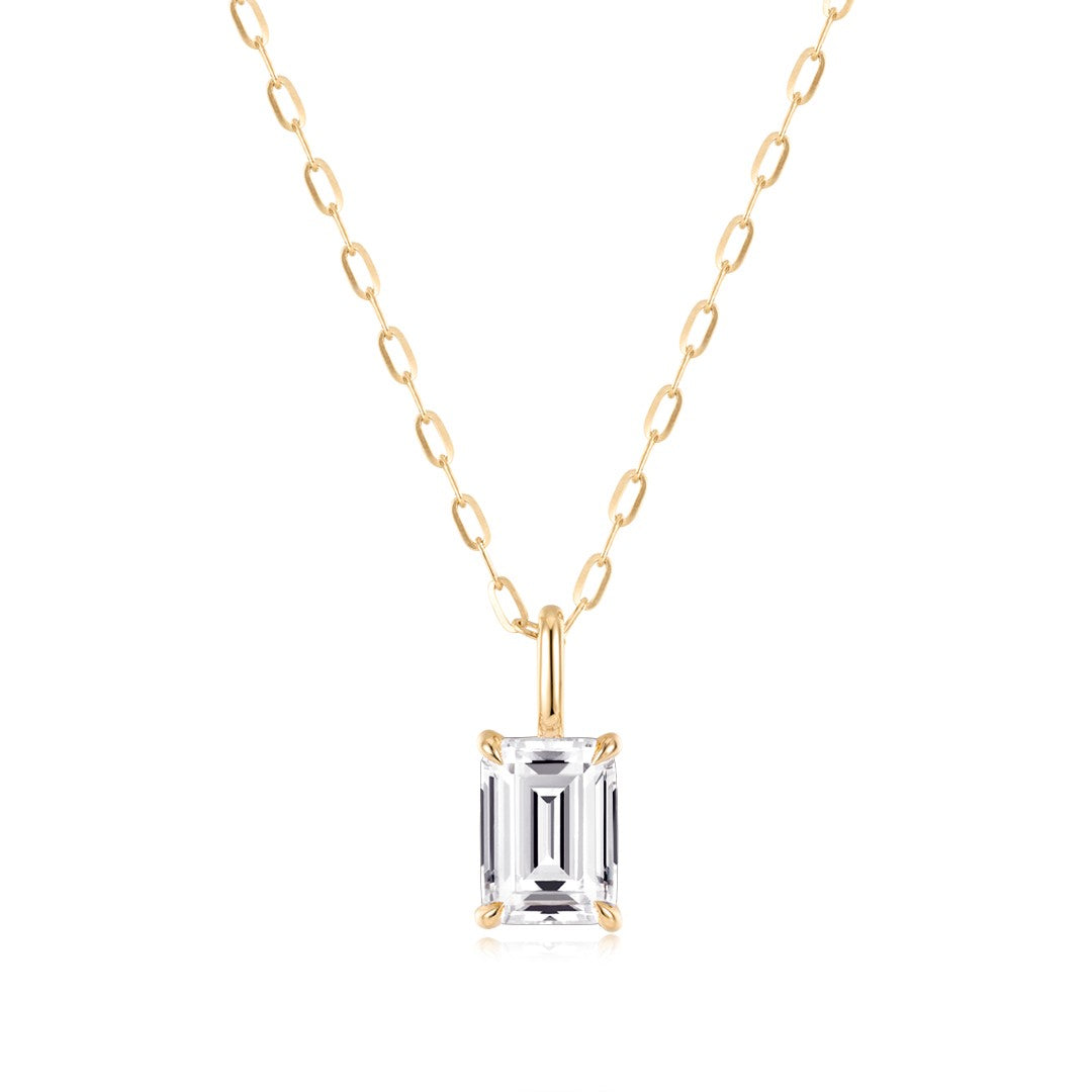 Emerald-Cut Solitaire Pendant