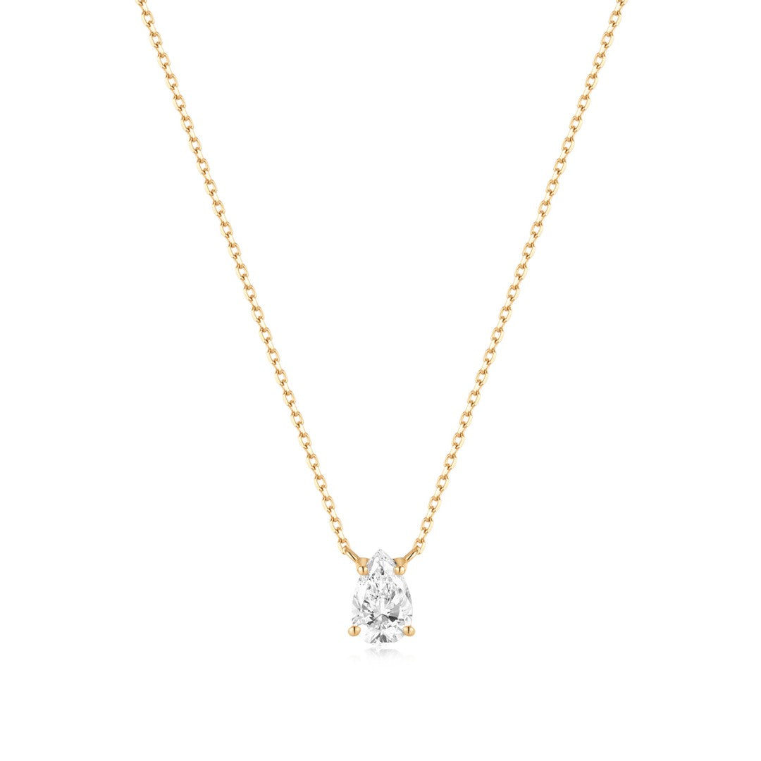 Pear-Cut Lab-Grown Diamond Solitaire Necklace