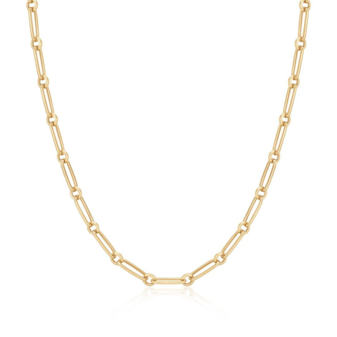Classic Gold Paperclip Chain Necklace