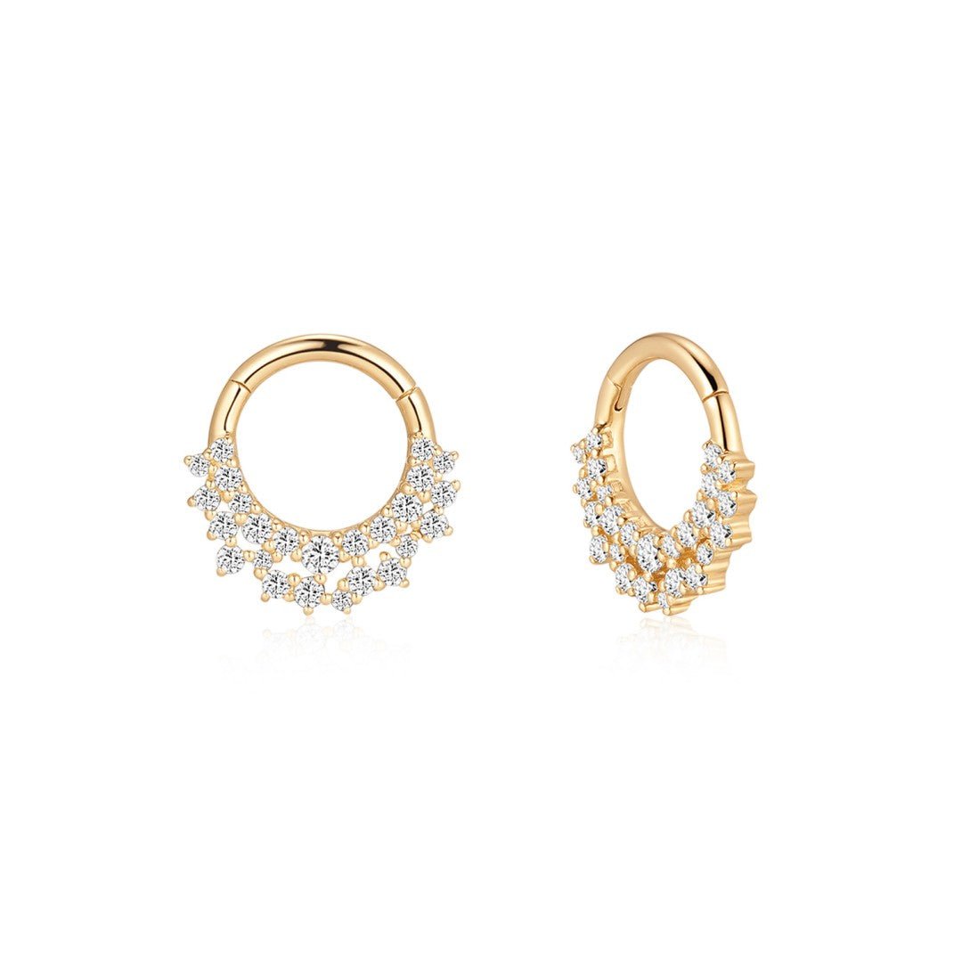 Lab-Grown Diamond Cluster Clicker Hoop