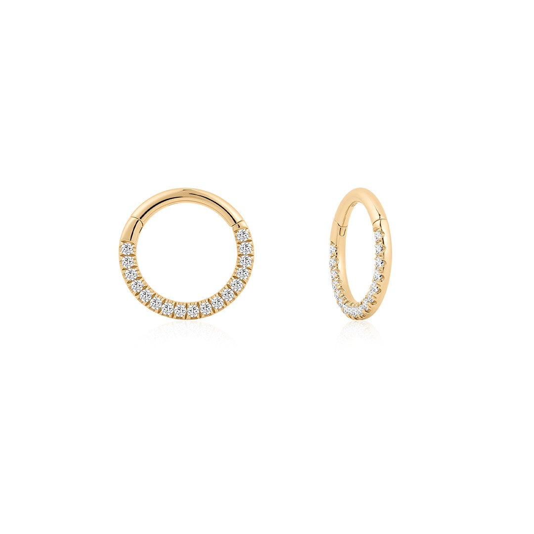 Classic Pavé Lab-Grown Diamond Clicker Hoop