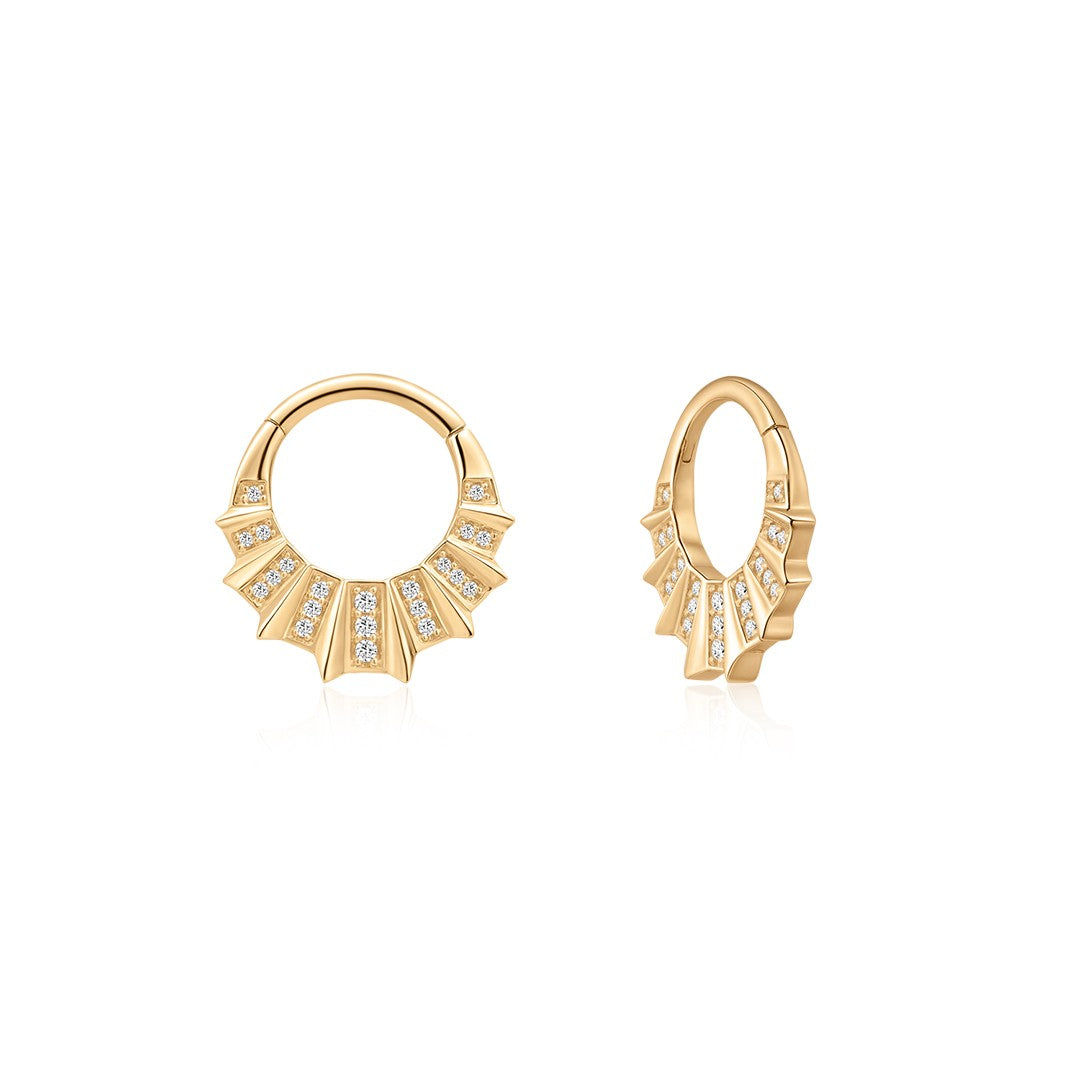 Radiant Fan Pavé Lab-Grown Diamond Clicker