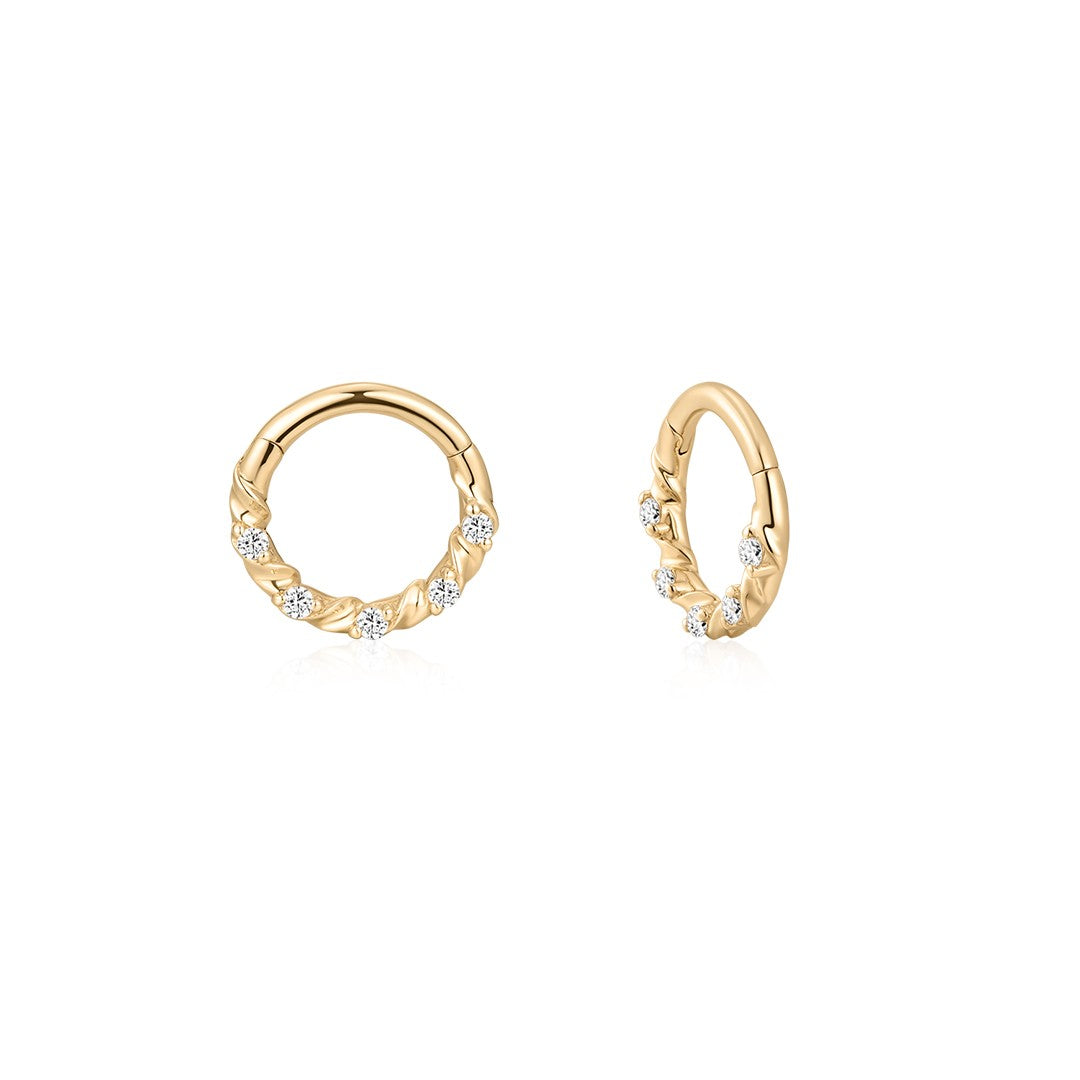 Twisted Pavé Lab-Grown Diamond Clicker