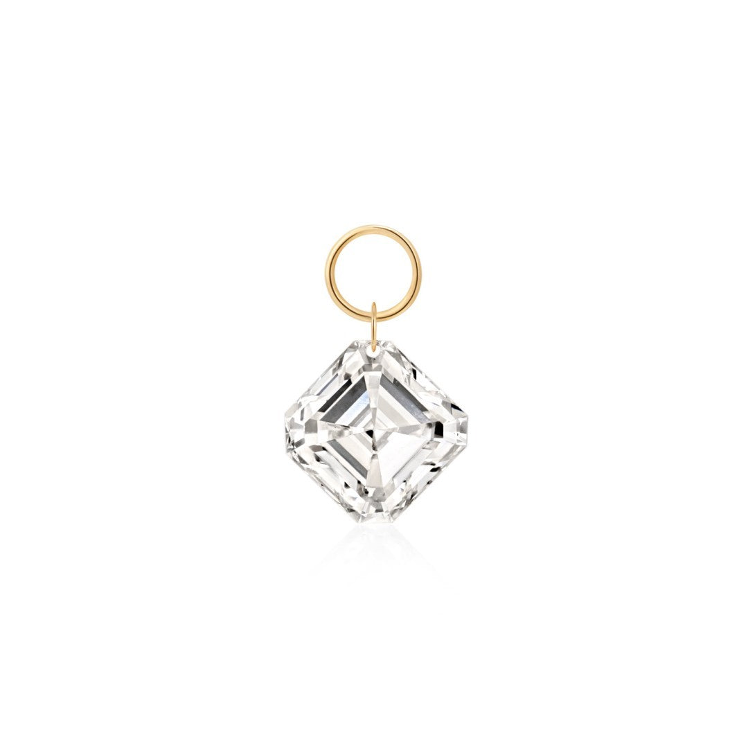 Asscher-Cut Lab-Grown Diamond Charm (5×5 mm)