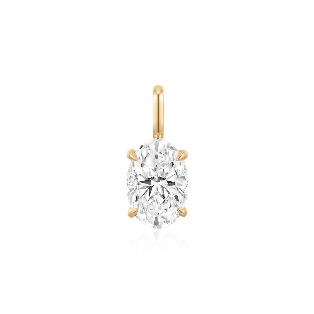 Oval Lab-Grown Diamond Personalised Charm