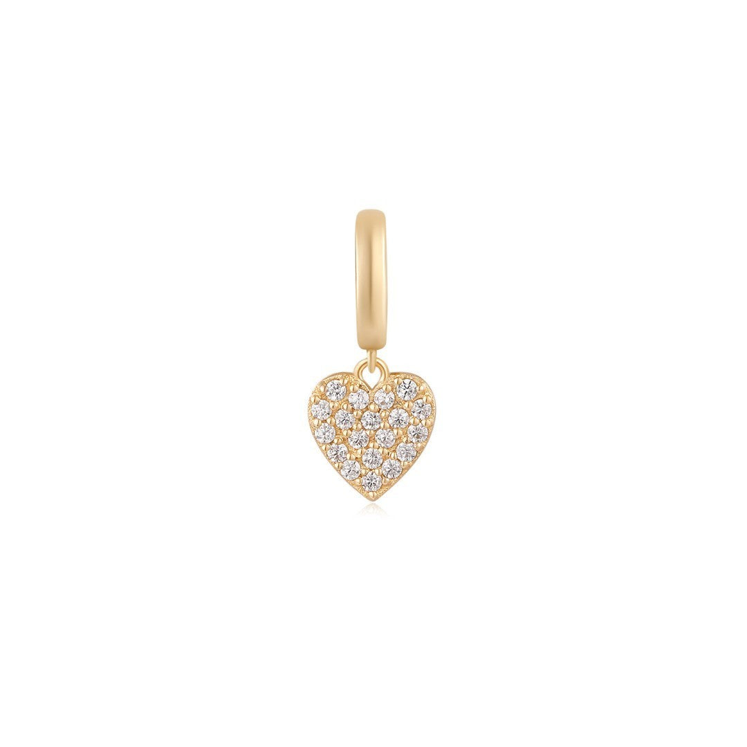 Pavé Natural Diamond Heart Chain Charm