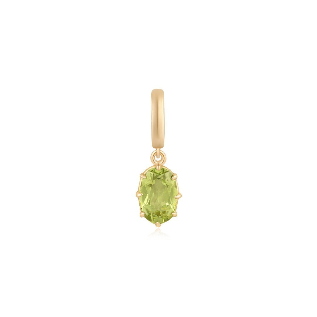 Oval Peridot Gold Pendant