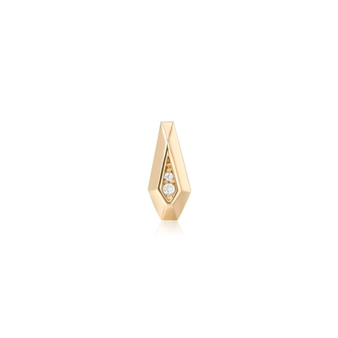 Faceted Diamond Accent Slide Charm