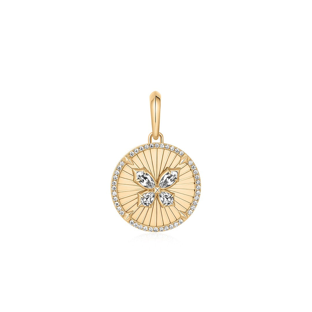 Lab-Grown Diamond Butterfly Medallion Pendant