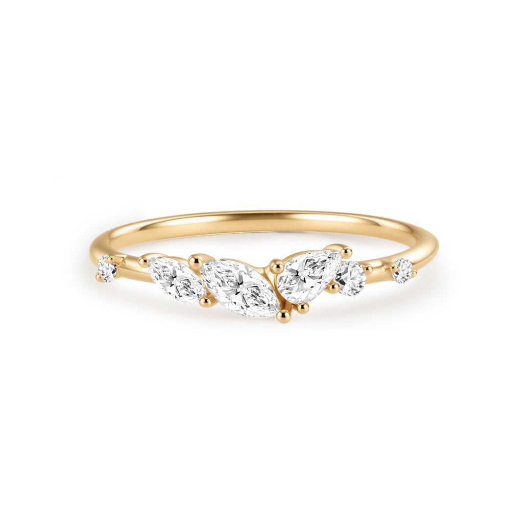 Romantic Mixed-Cut Contour Band