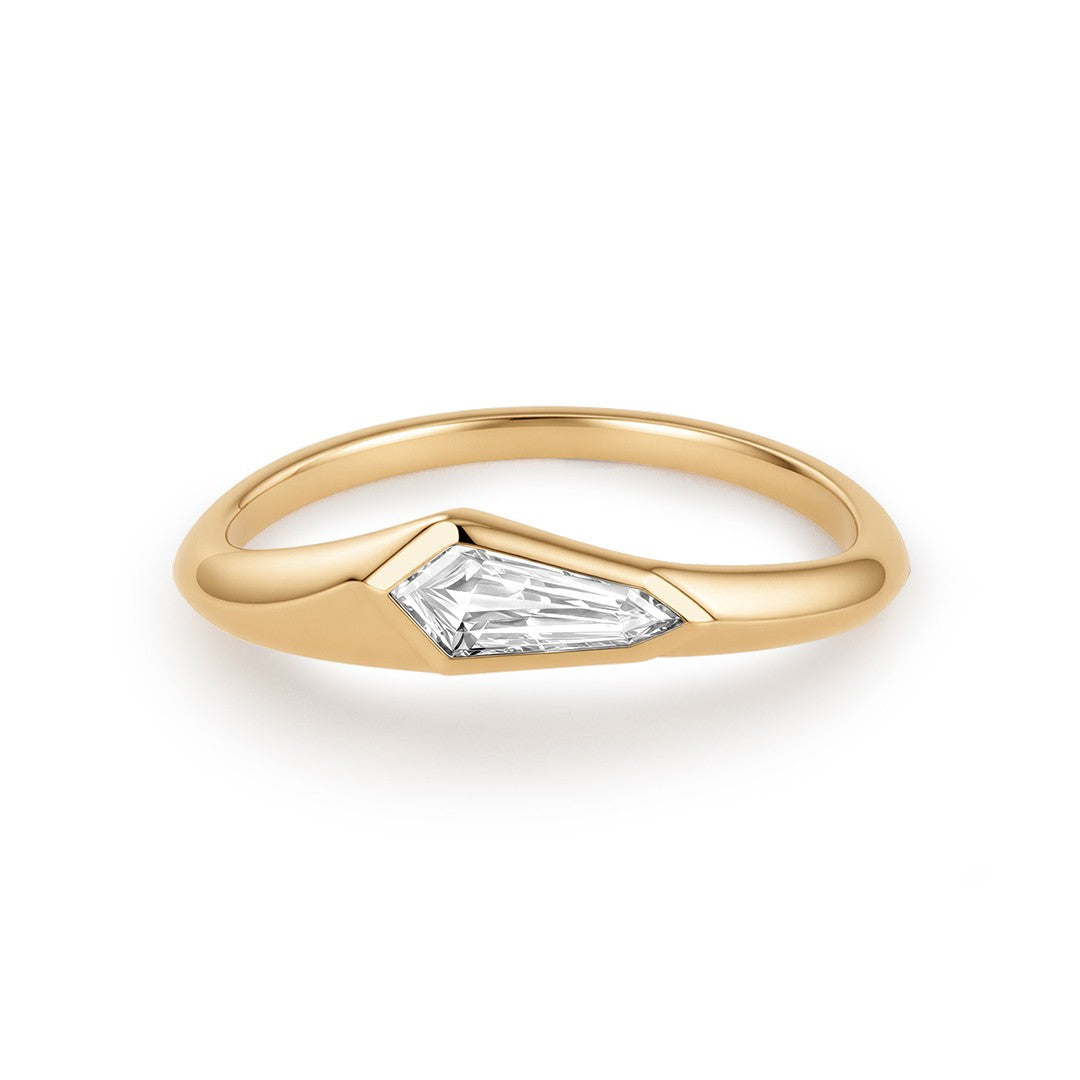 Fancy-Cut Geometric Solitaire Ring