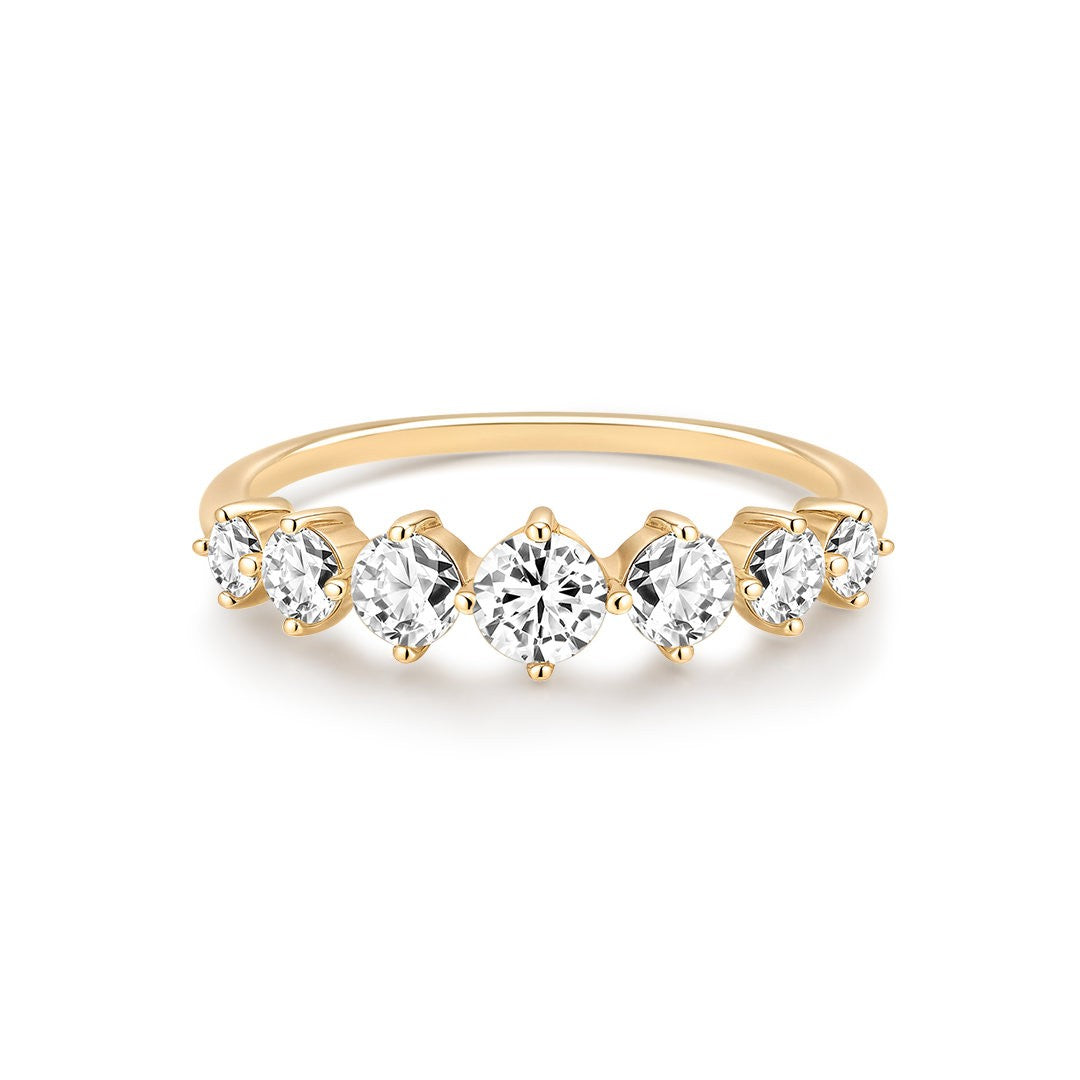 Graduated Lab-Grown Diamond Seven-Stone Ring