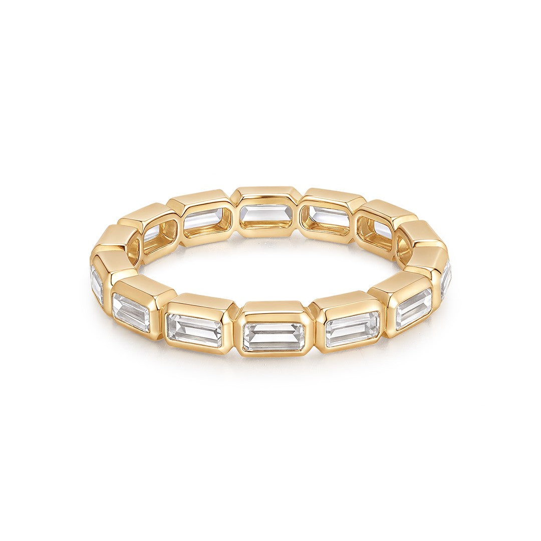 Mini Emerald-Cut Bezel Eternity Band – Lab-Grown Diamonds