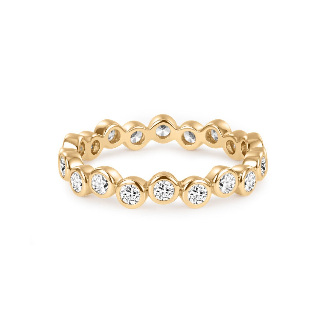 Bezel-Set Diamond Eternity Band – Lab-Grown Diamonds