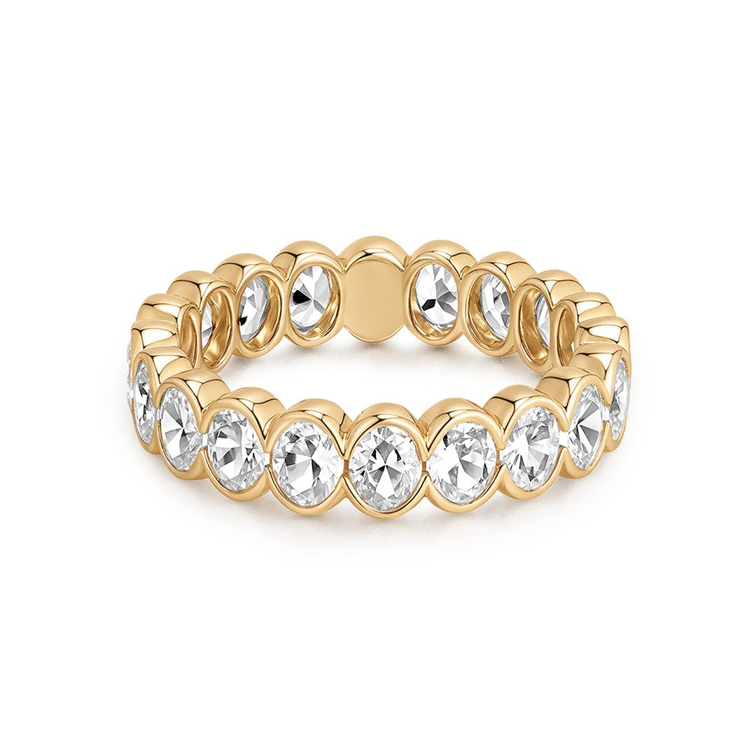 Oval Bezel Eternity Band – Lab-Grown Diamonds