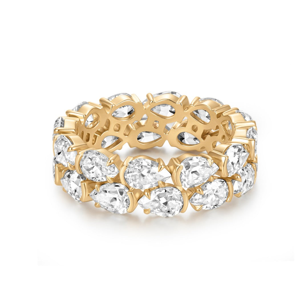 Pear-Cut Lab-Grown Diamond Eternity Band