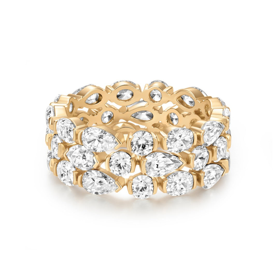 Multi-Shape Lab-Grown Diamond Statement Eternity Ring