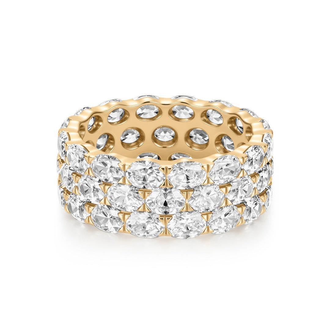 Oval-Cut Lab-Grown Diamond Full Eternity Band