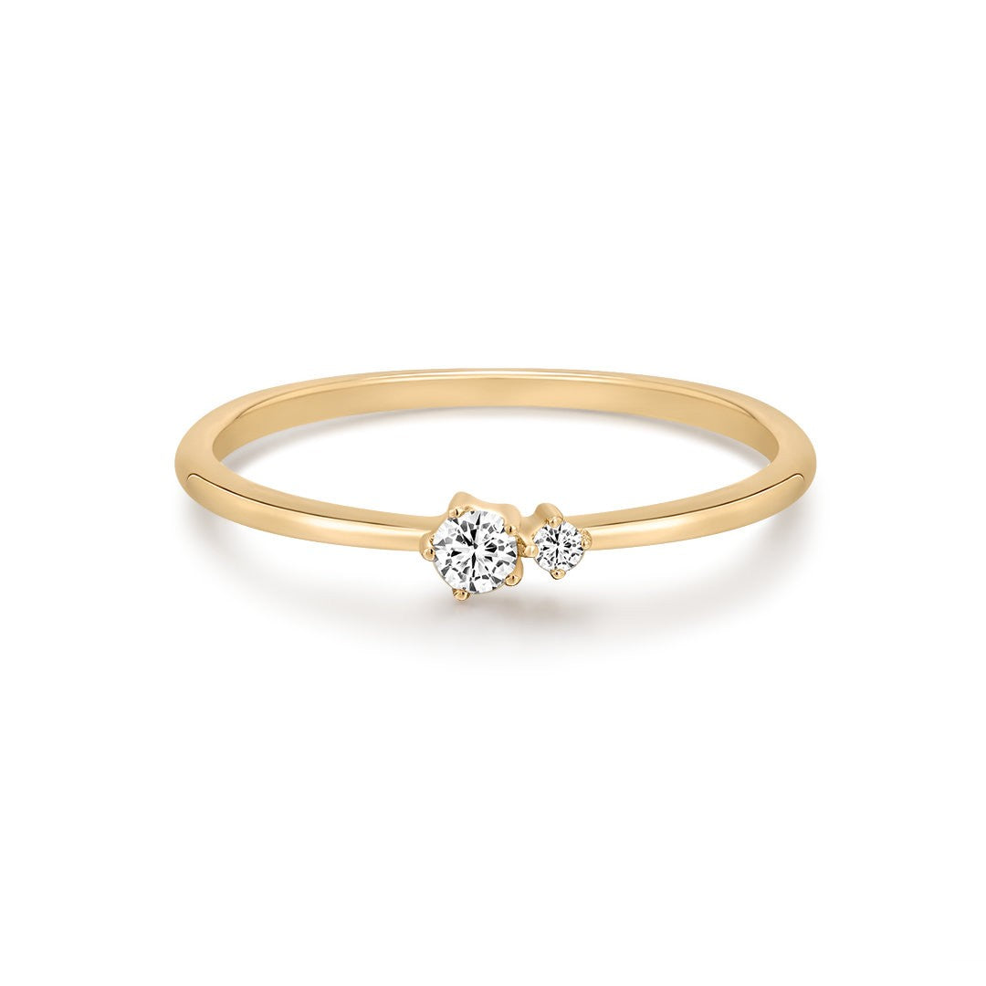 Round Lab-Grown Diamond Duo Stacking Ring
