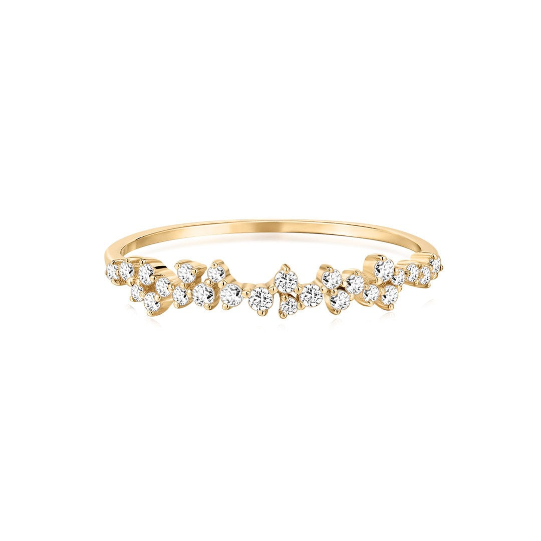 Round Lab-Grown Diamond Cluster Stacking Ring