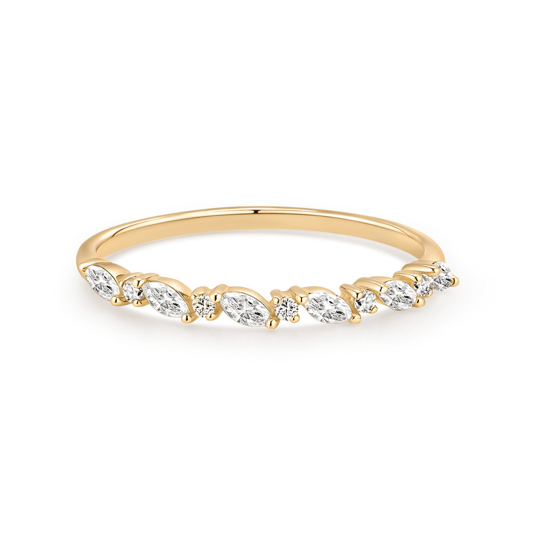 Marquise & Round Lab-Grown Diamond Delicate Stacking Ring