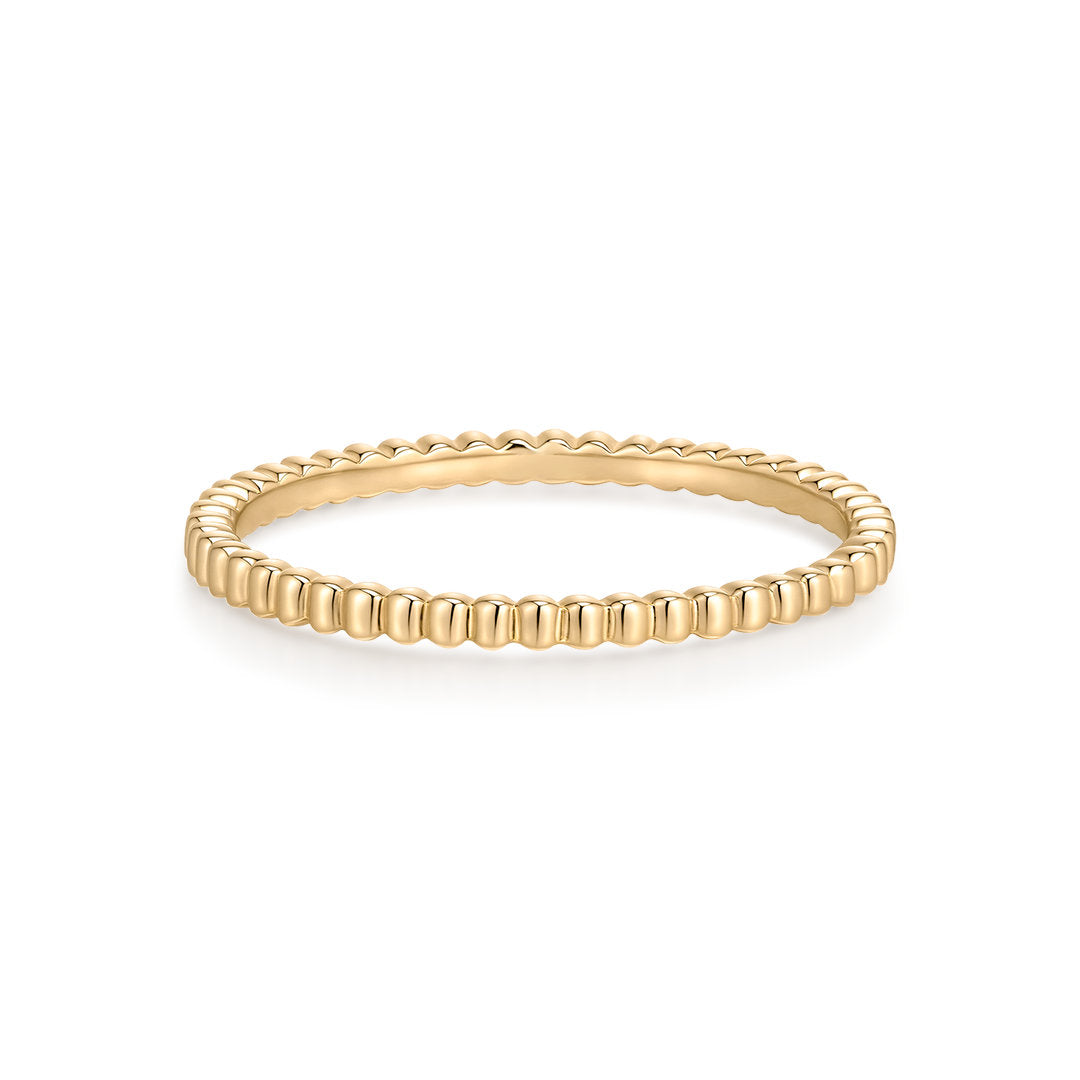 Delicate Baguette Texture Stack Ring
